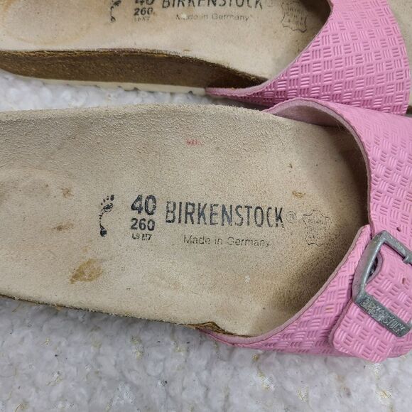 Birkenstock Madrid Pink Slide Sandals size 40 Birko-flor - Picture 3 of 6